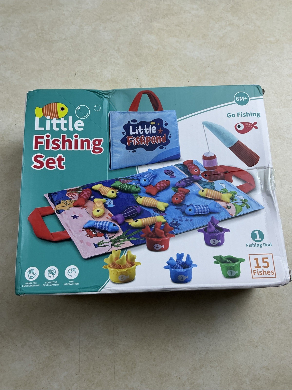 Toddler Toys for 1 Year Old Boy Girl, Baby Fishing Game Set with Sorting