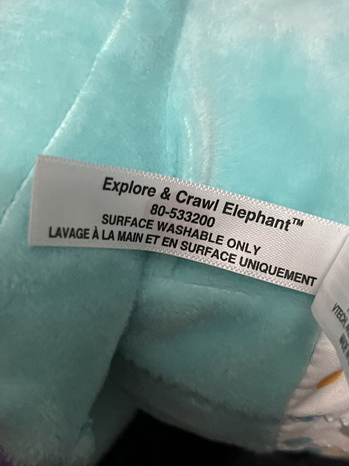 VTech Explore & Crawl Elephant Plush Educational Interactive Toy Teal Blue Works