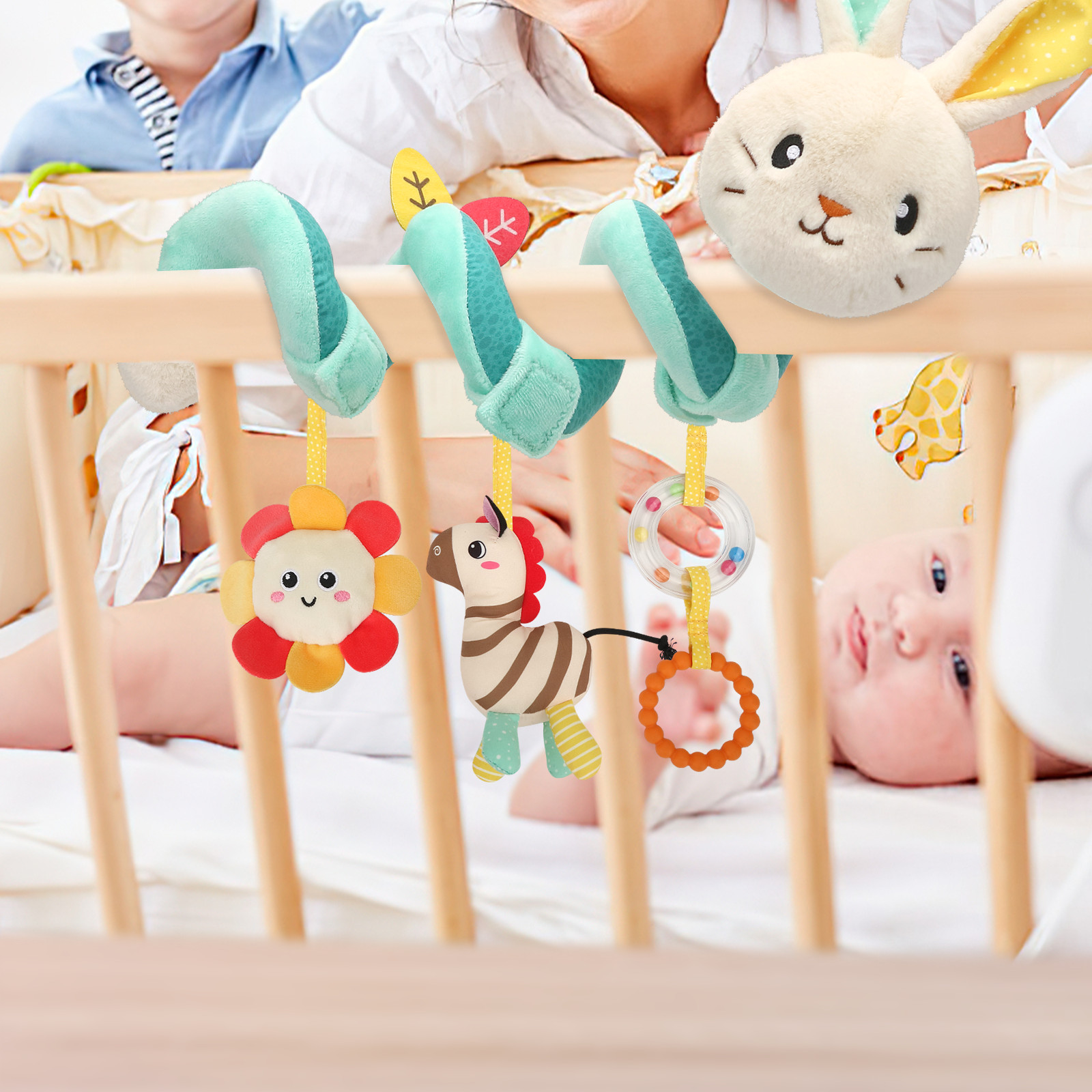 Car Seat Toys for Babies Baby Toys 3-6 Months Carseat Stroller Toy Developmental