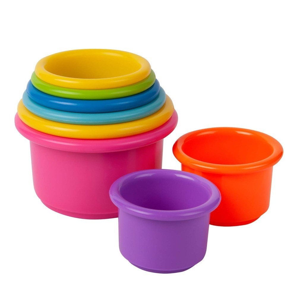 Stacking Cups with Water Toys for Baby Bath & Toddler Water Table – 8 Piece