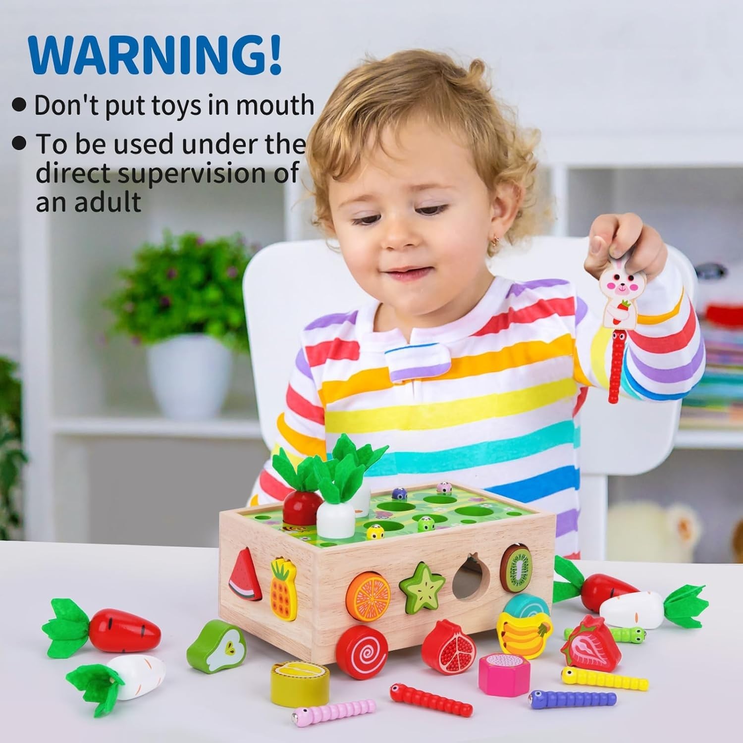 Montessori Wooden Shape Sorting Toy for 1-3 Olds