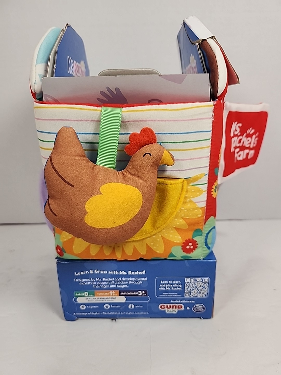 Ms. Rachel 6072306 Official Sensory Learning Plush Farm Toy – NEW