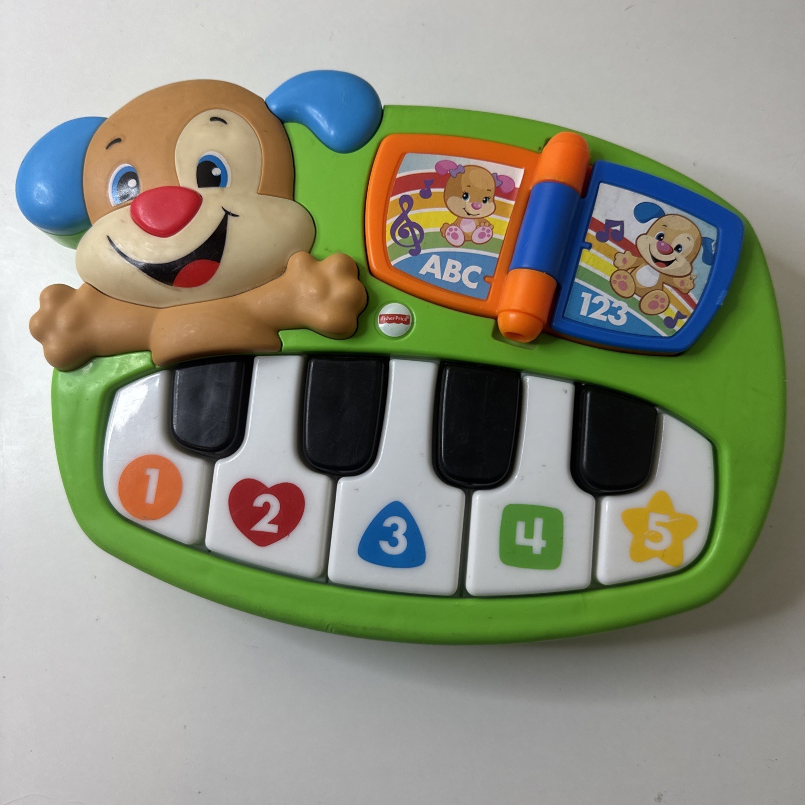 Fisher-Price Laugh and Learn Puppy’s Piano Toy Green Tested And Works