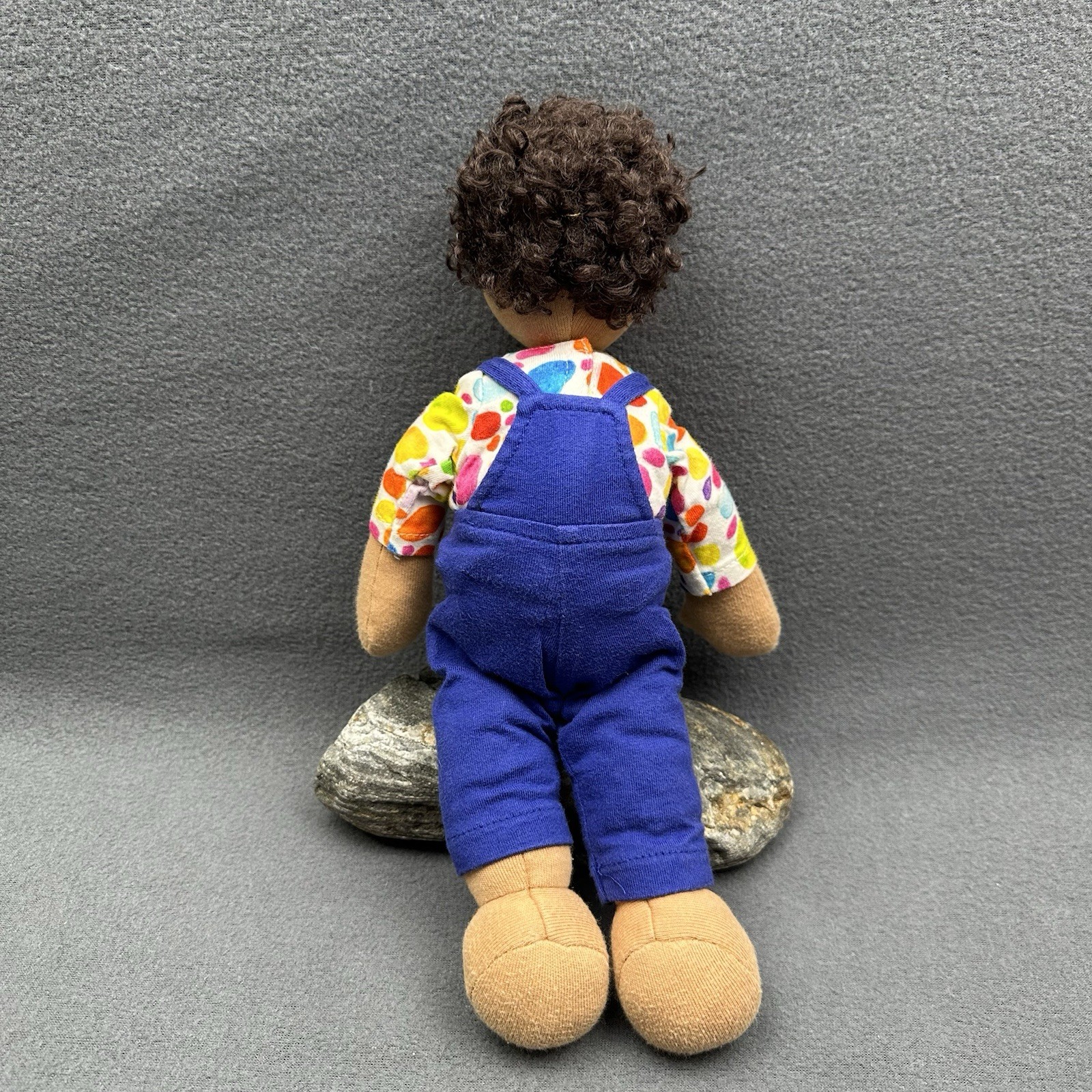 LOVEVERY Doll Avery Blue Overall Plush Baby Gender Neutral 13″ Tall *defect*
