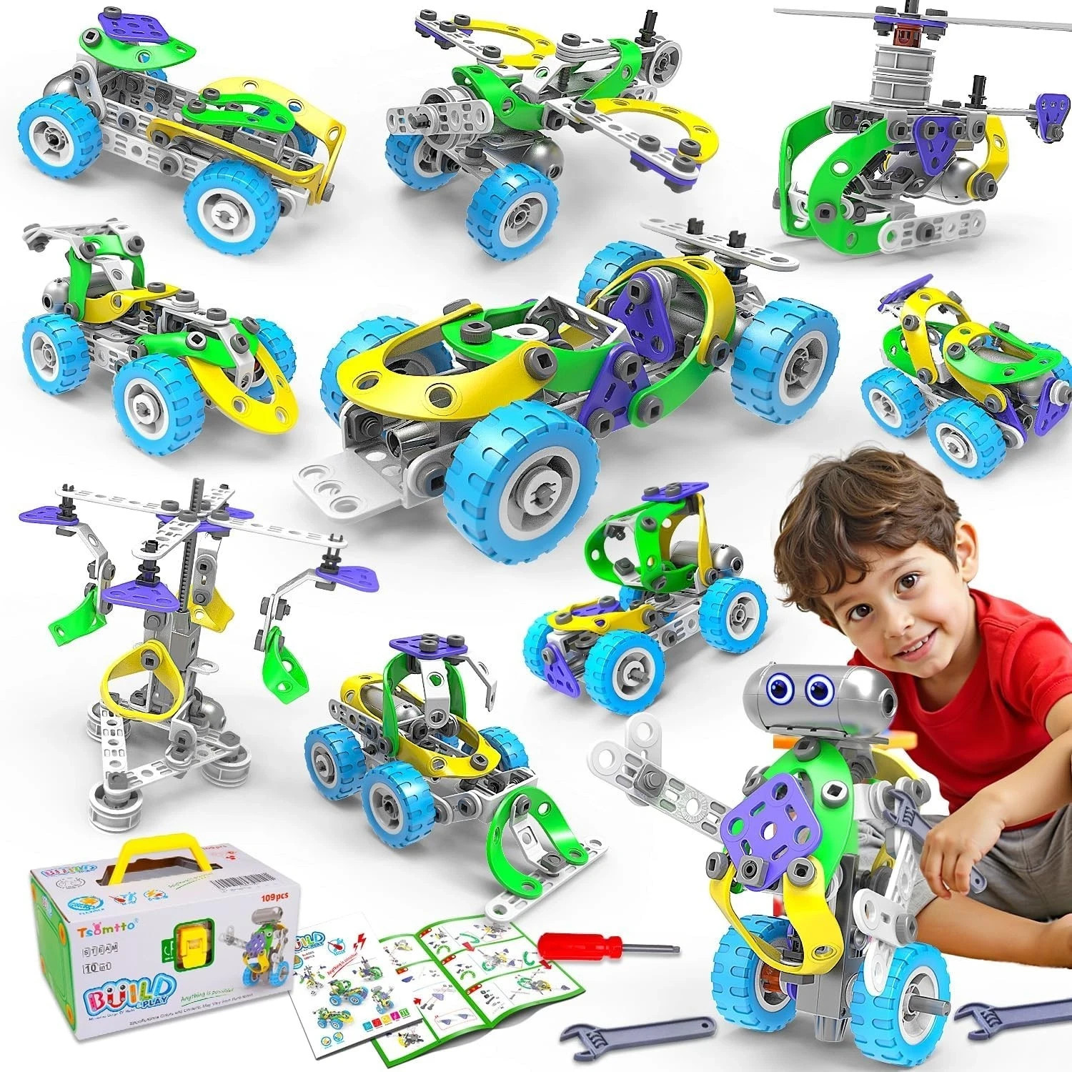 10 in 1 Electric STEM Toys for 5 6 7 8 9+ Year Old Boy & Girl Toy
