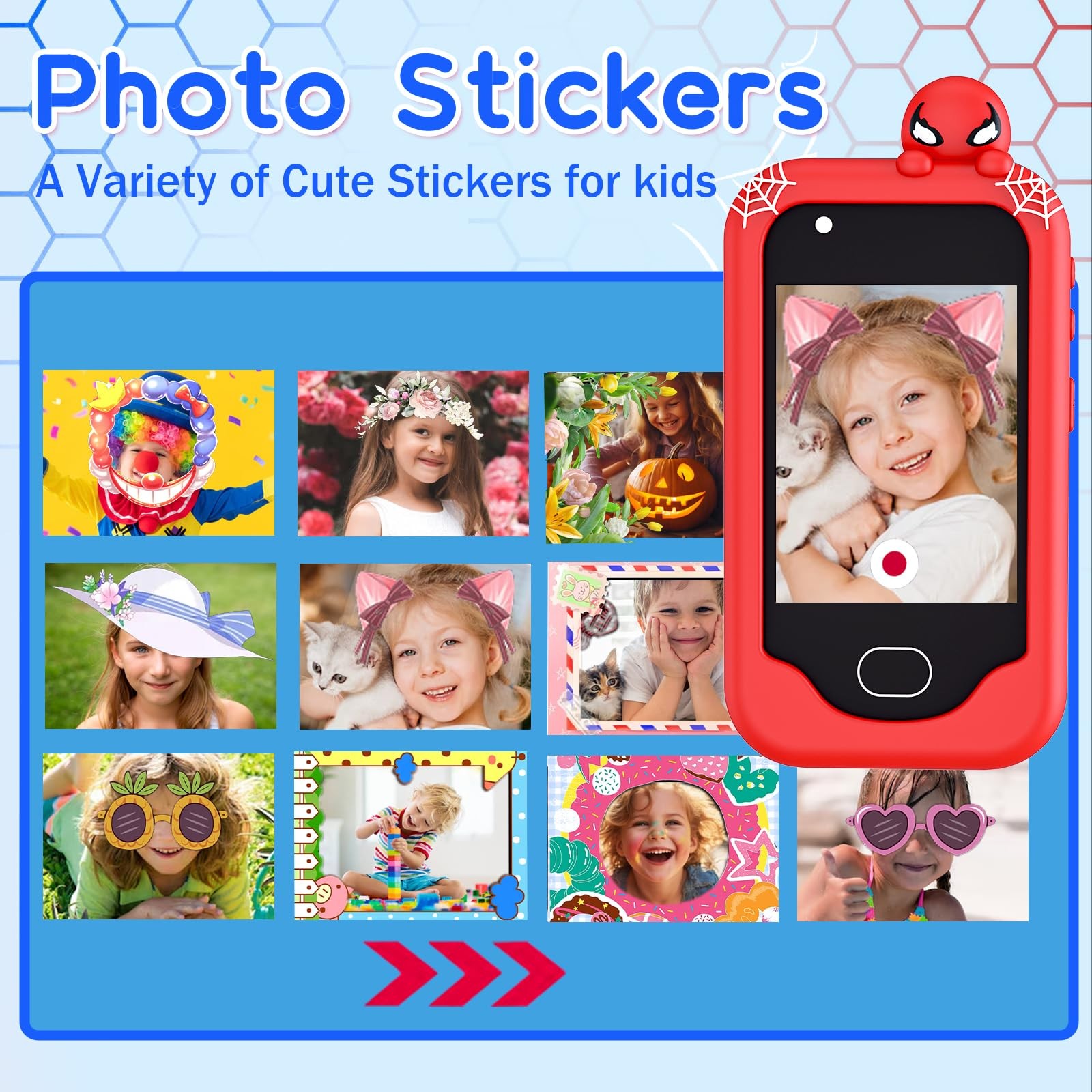 Kids Smart Phone， Toddler Easter Birthday Gift for Age 3-10, Touchscreen Kids…