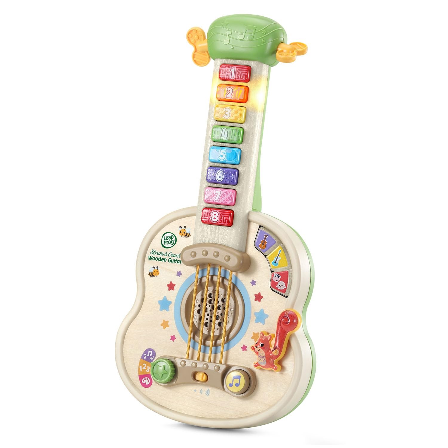 Strum and Count Wooden Guitar, Musical Toddler Toy