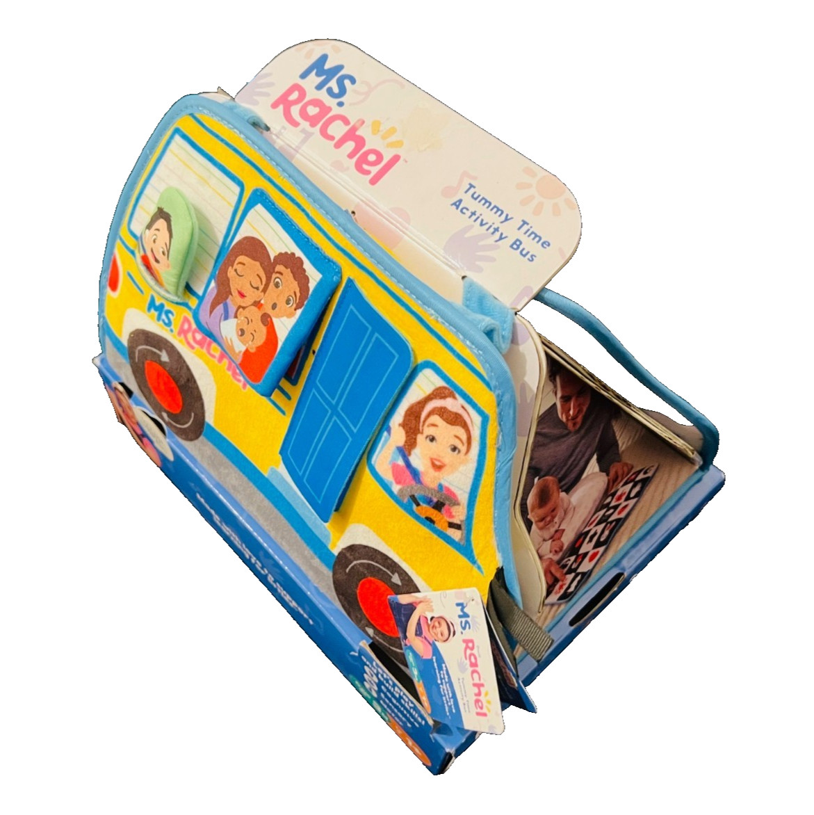 NEW Ms. Rachel Tummy Time Activity Bus Child Development Learning Toy Kit