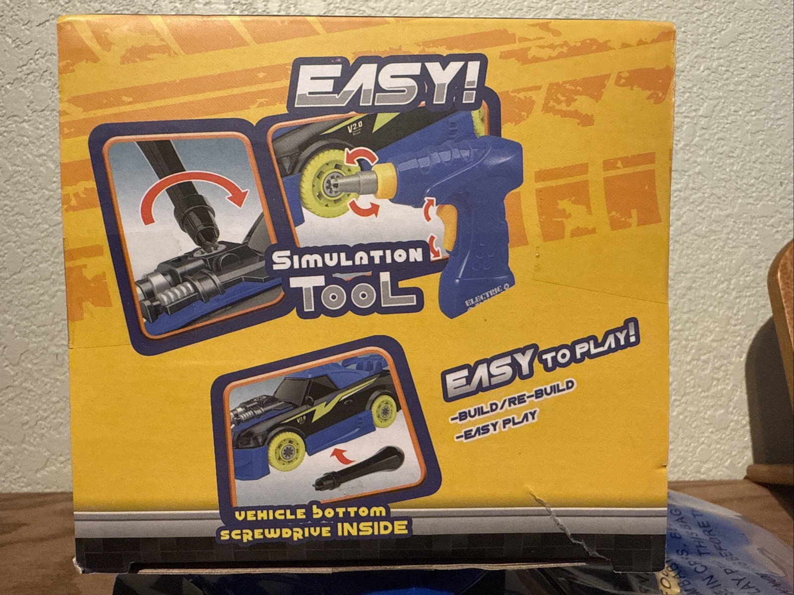 GILOBABY 26 Piece Take Apart Toy Race Car Electric Drill Lights Sounds STEM NEW