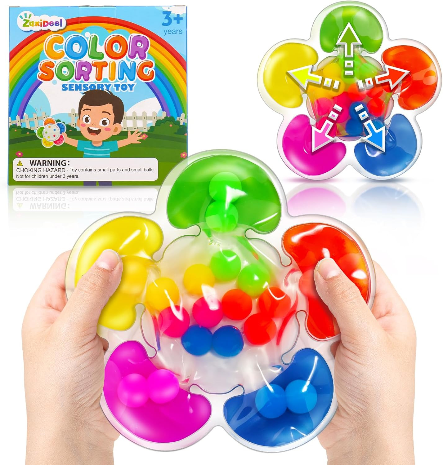 Color Sorting Toys Sensory Toys, Fine Motor Skills Game for Toddlers, Color
