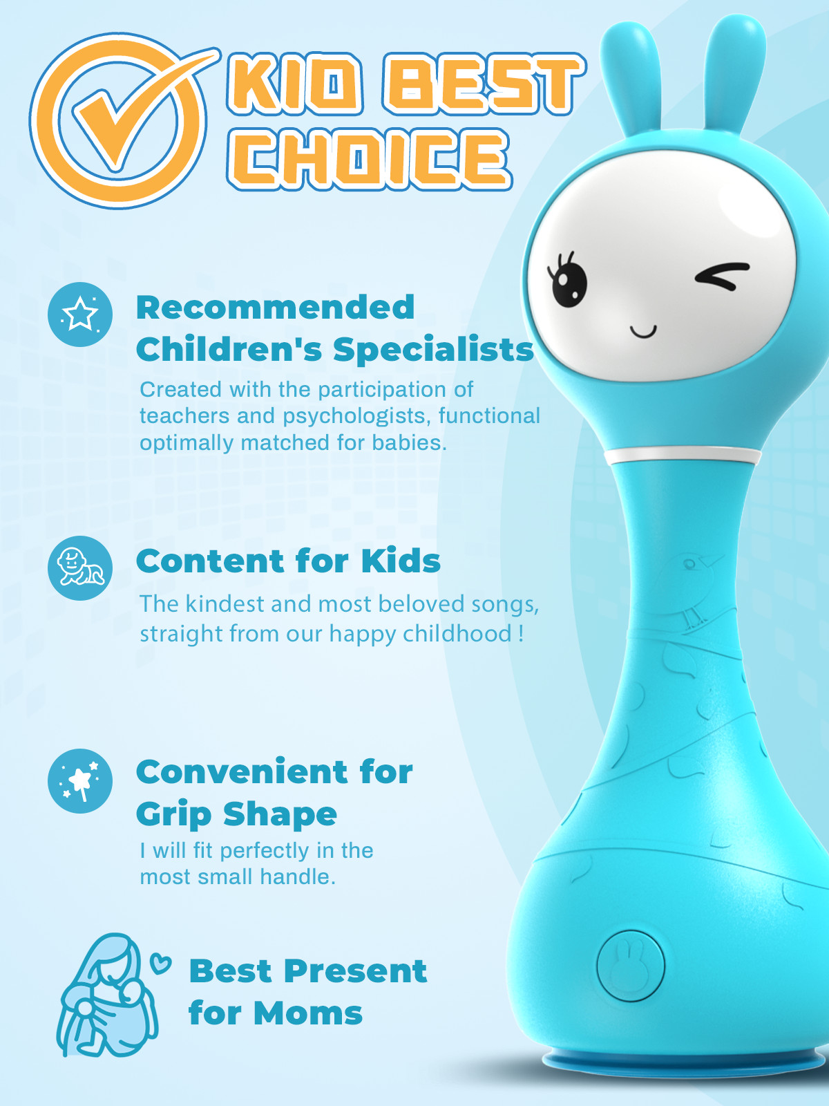 Alilo R1 Smarty – Shake & Tell Rattle w/ Music, Stories and Lullabies