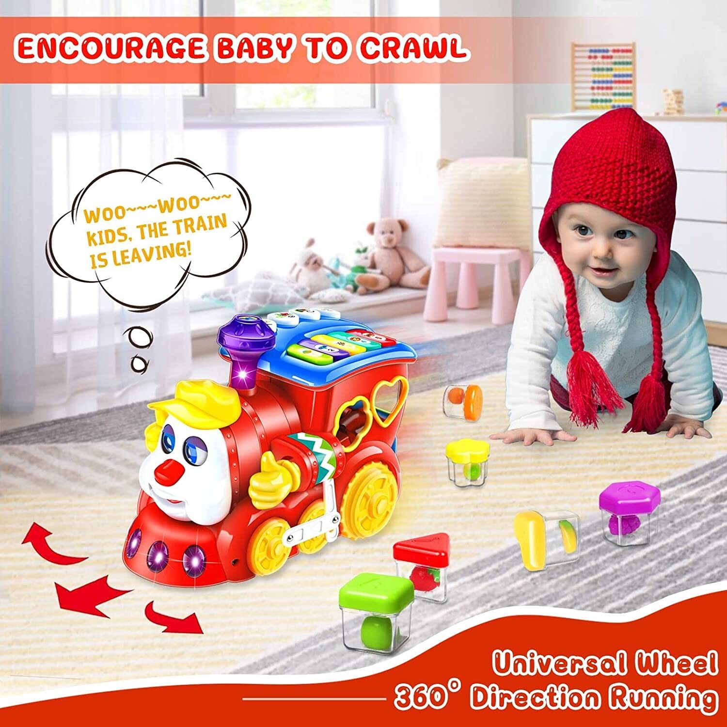 Baby Toys 12-18 Months Musical Train Kids Toys for 1 2 3 4+ Year Old Boys Girls