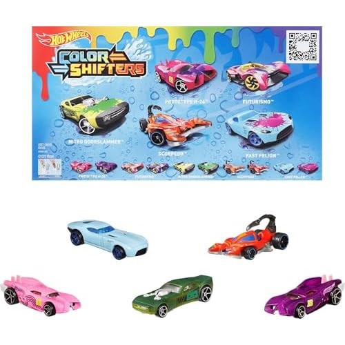Hot Wheels: 5 Car Pack Color Changing (Styles May Vary) – NEW in Damaged Box