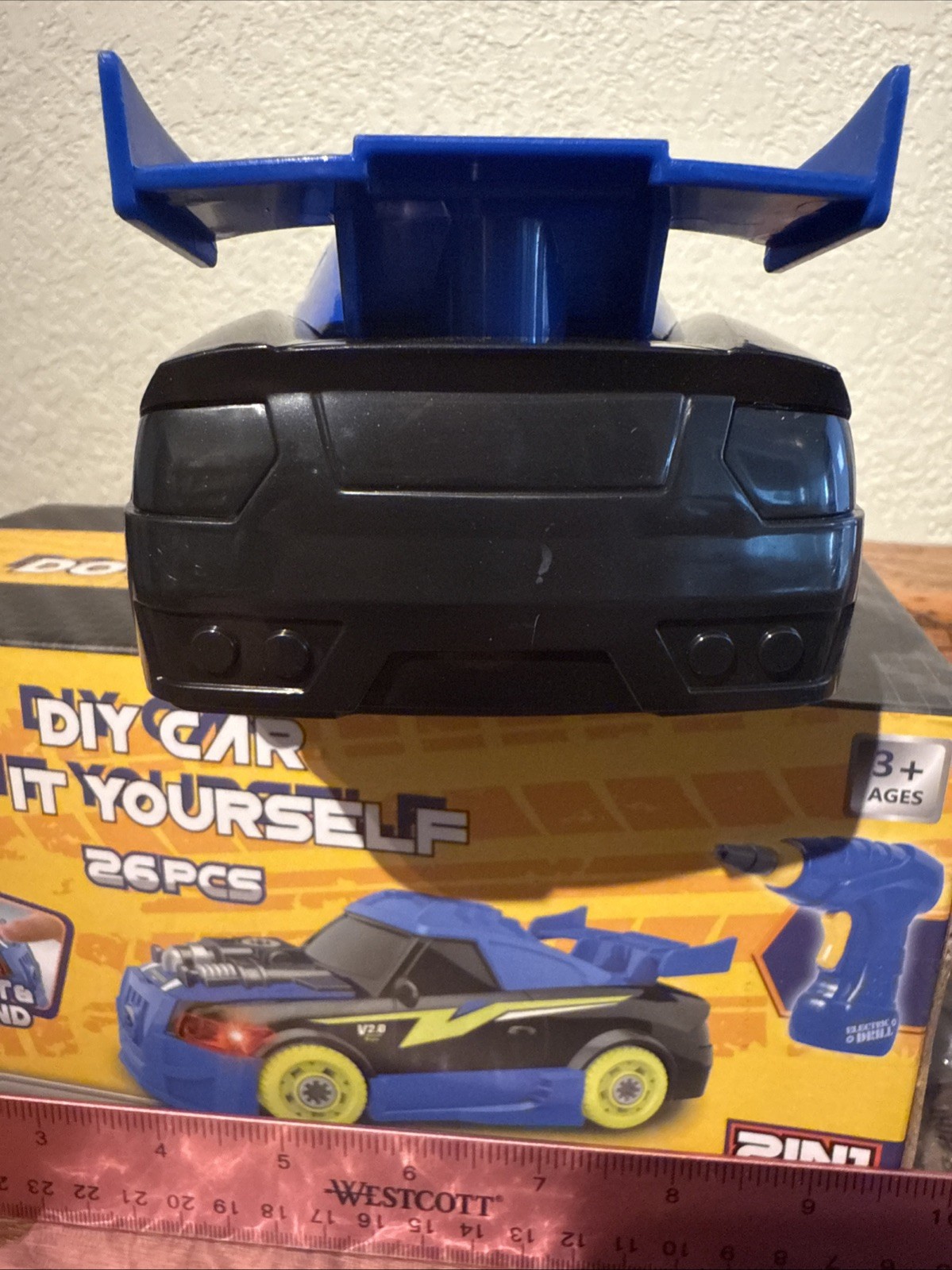 GILOBABY 26 Piece Take Apart Toy Race Car Electric Drill Lights Sounds STEM NEW