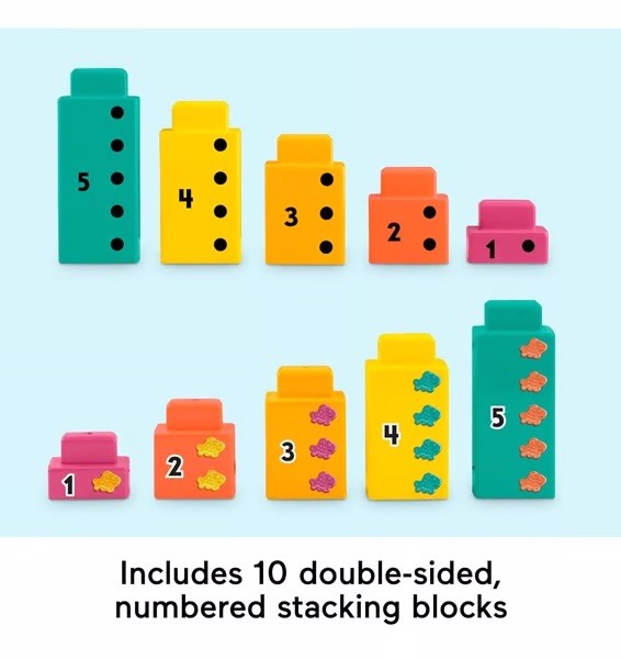 Fisher Price Adding Alligator Preschool Educational Toy with Stacking Blocks