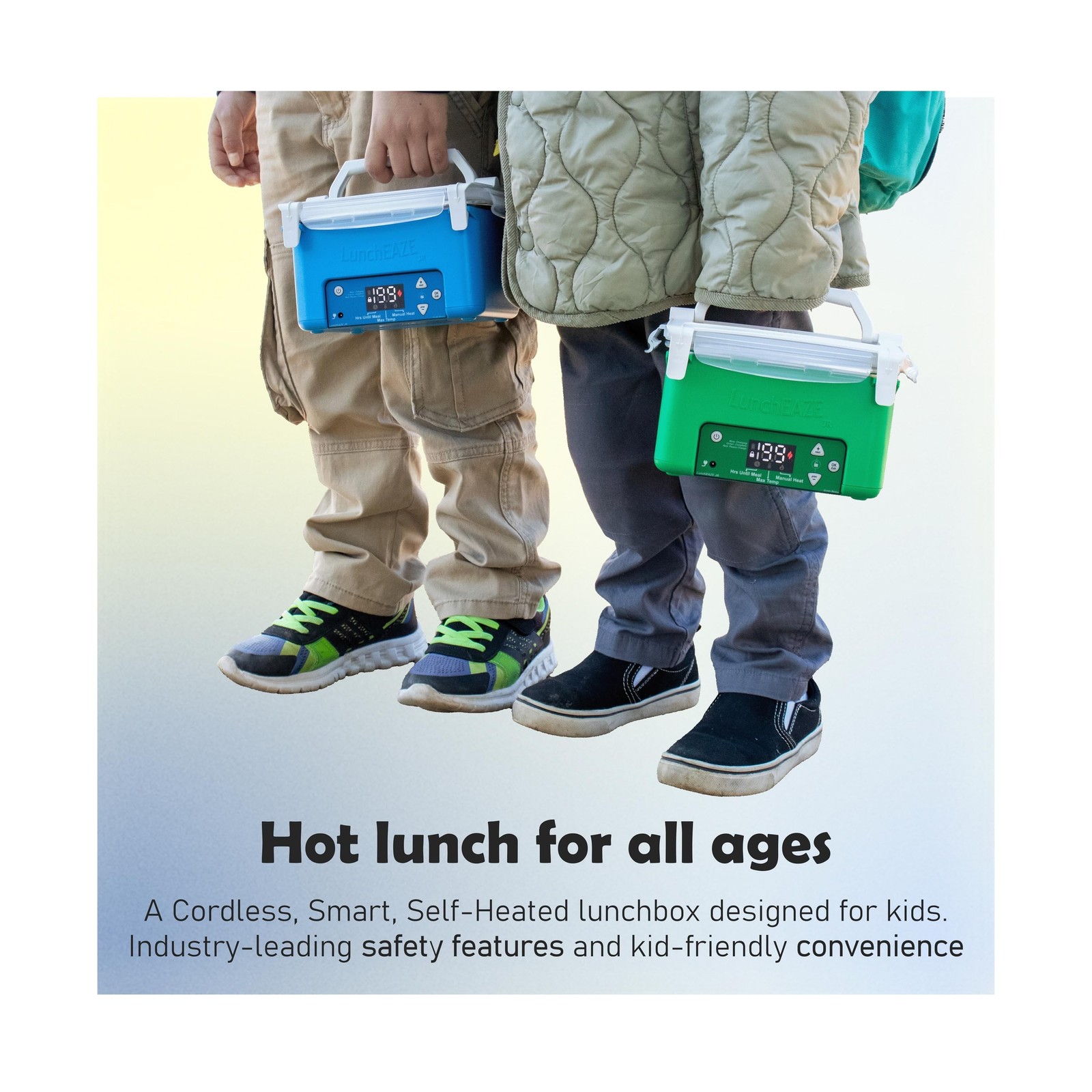 LunchEAZE JR Junior Kids Electric Lunch Box, Cordless Battery Powered Food Wa…
