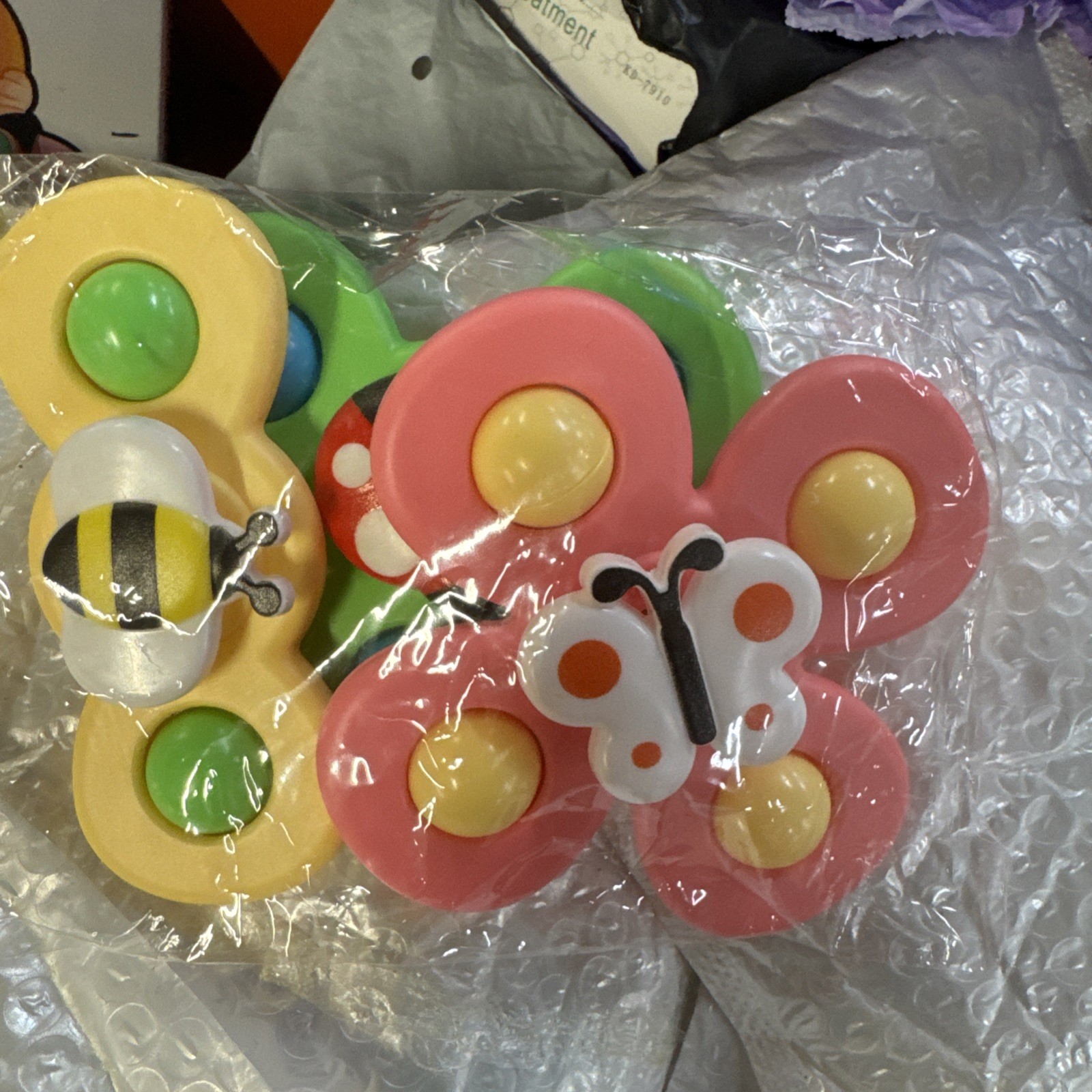 Fat Brain Toys Spinny Flower-Shaped Developmental Activity Toy Set, Multicolor