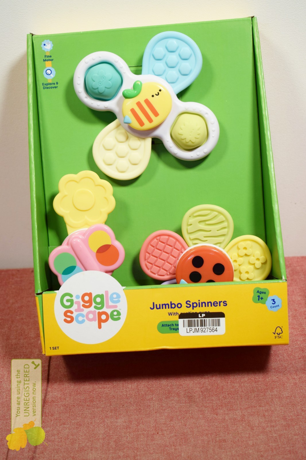 Gigglescape 3pk Spinning Toy – Suction Cup