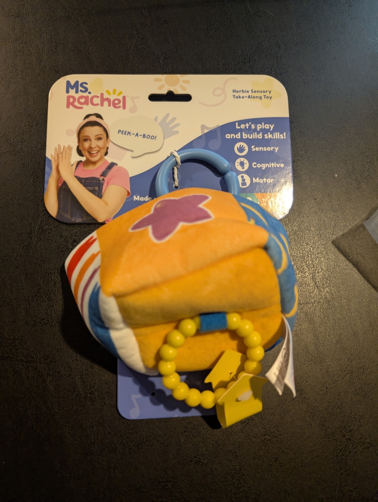 Ms Rachel Herbie Sensory Take-Along Baby Plush Rattle Toy Cognitive Motor 3M+ GU