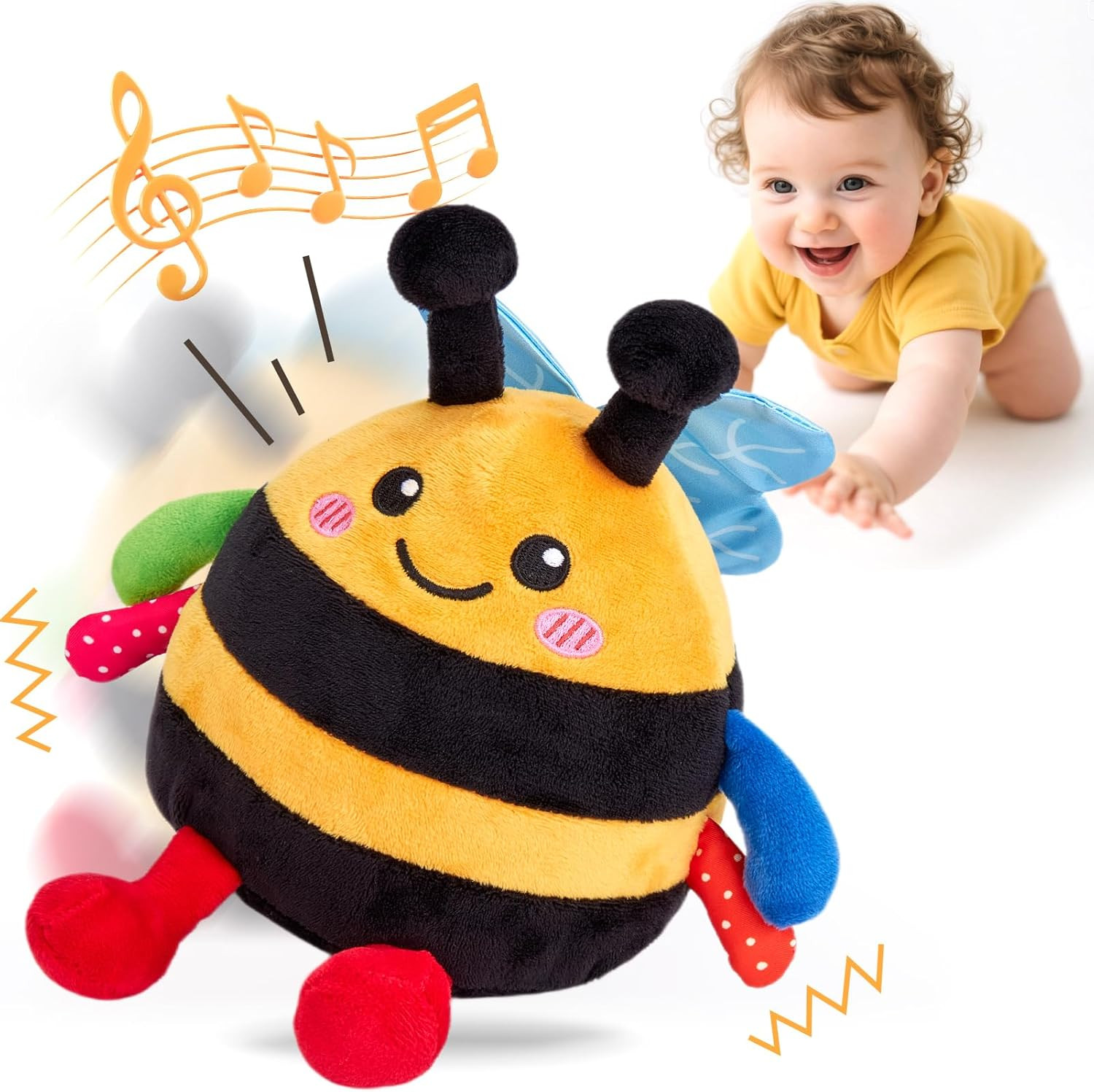 Baby Toy for 6 + 12 18 Months – Crawling Musical Dancing Bouncing Learning Bee P