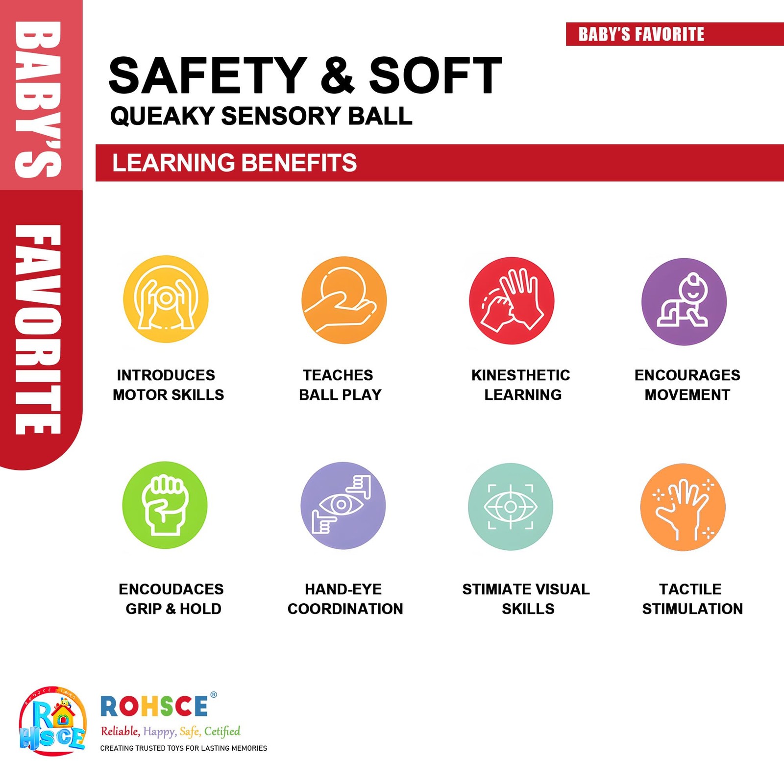 Sensory Balls Baby Teething Toys 6-12 Months, Soft Spiky Textured Multi Ball …