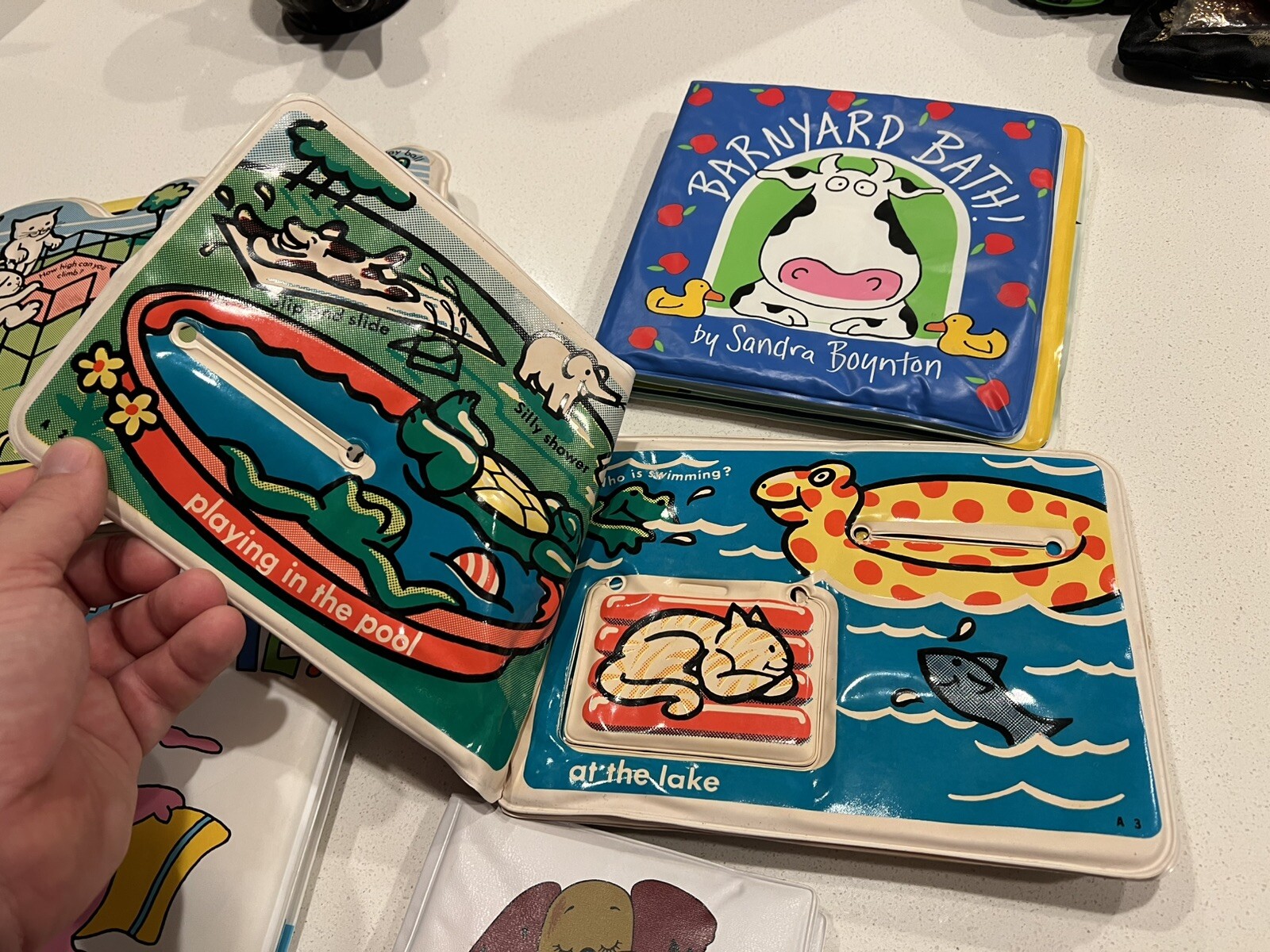 Vintage Johnson & Johnson Soft Vinyl Bath Book 1982 Lot Of 5 Wet Willy Boynton