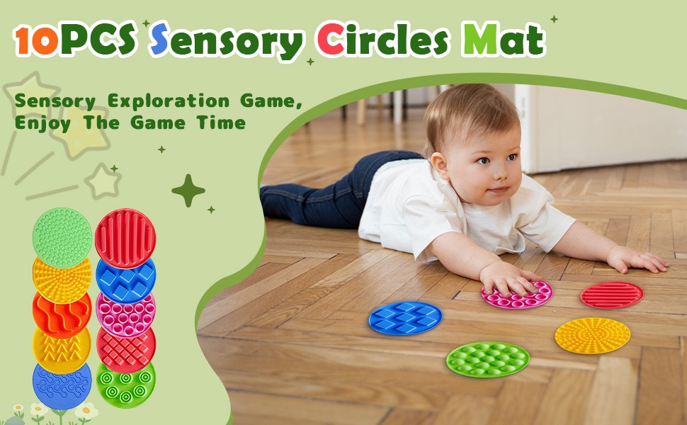 10Pcs Sensory Discs Mat Sensory Circles Learning Activities Sensory