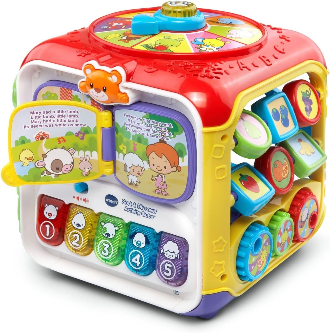 Bright Red Activity Cube for Toddlers – Encourages Fine Motor Skills & Learning