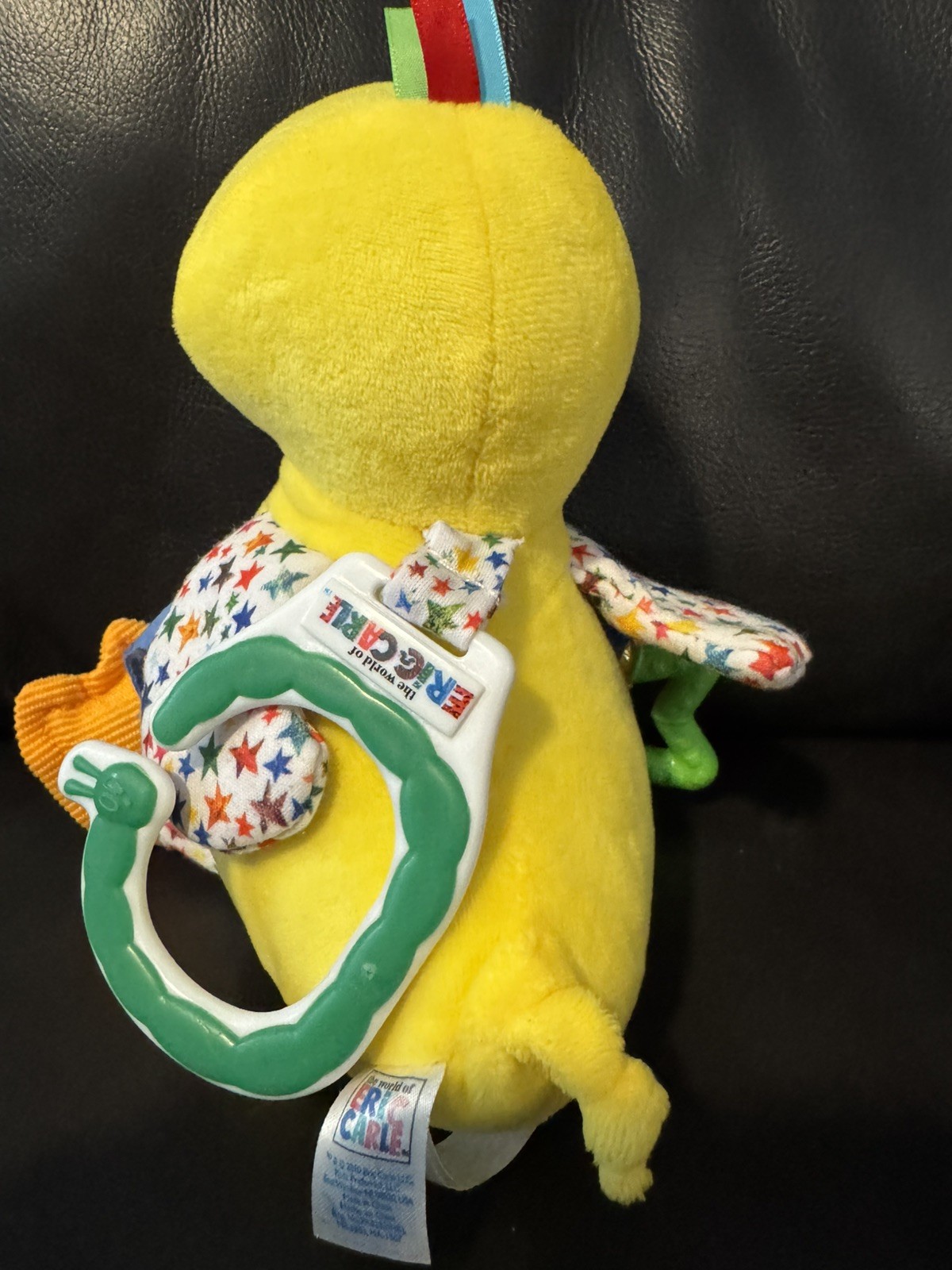 New World of Eric Carle Developmental Plush Duck Baby Toy Rattle Sensory