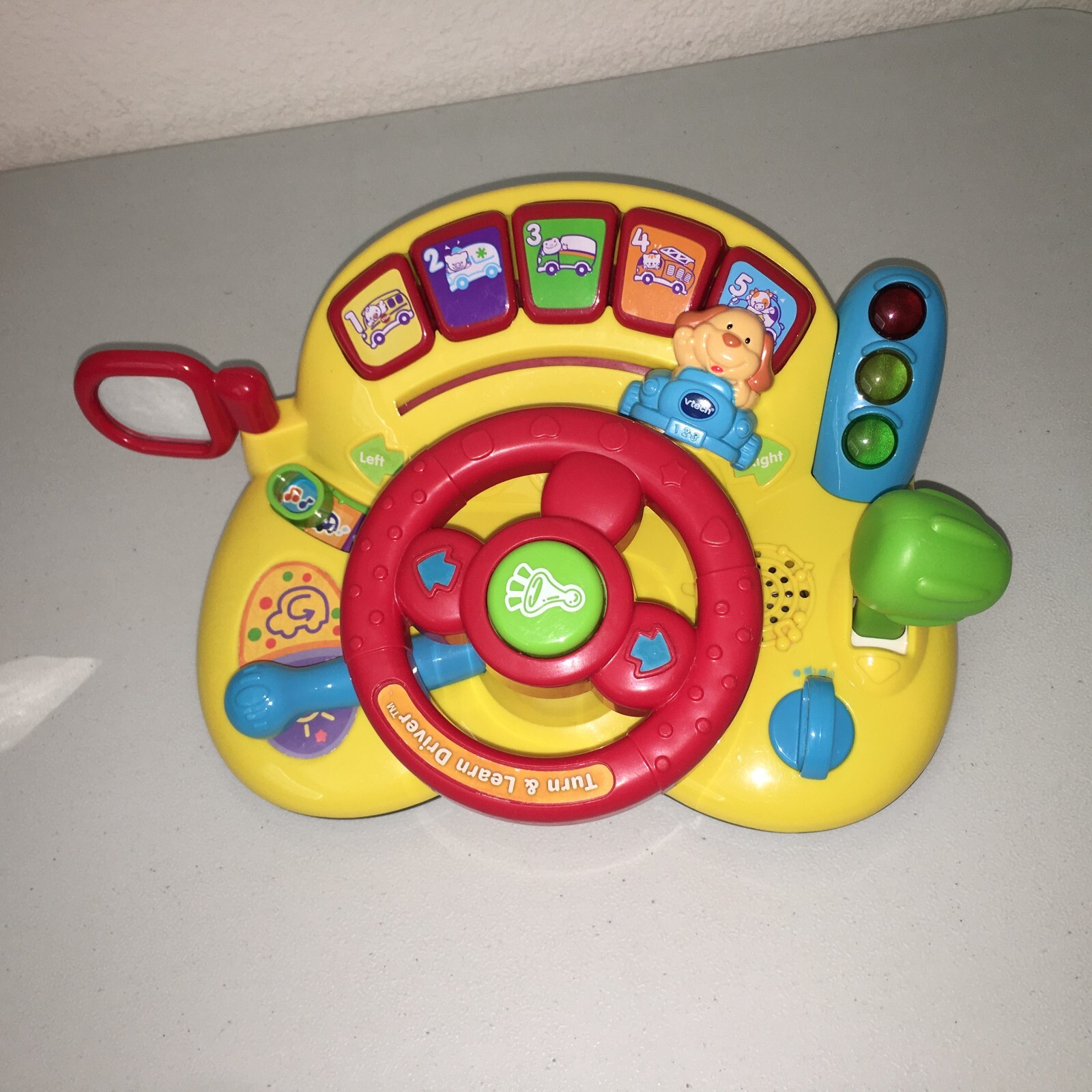 Vtech Baby Turn & Learn Driver Toy Yellow Ages 6-36 mo Toddler Musical Activity.