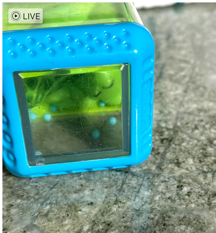 Fisher Price CUBE plastic Sensory ALLIGATOR inside with blue “water” 2 inch