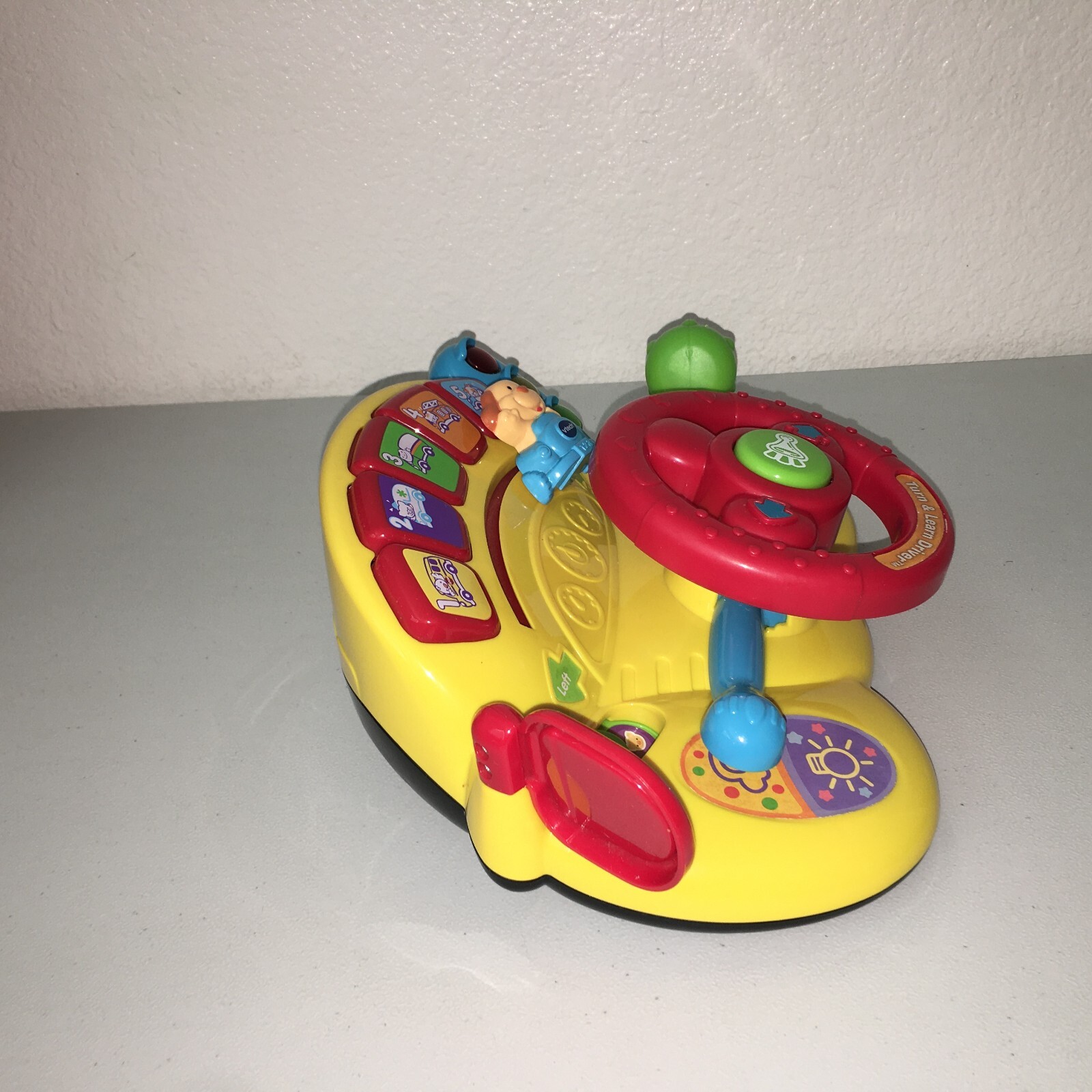 Vtech Baby Turn & Learn Driver Toy Yellow Ages 6-36 mo Toddler Musical Activity.