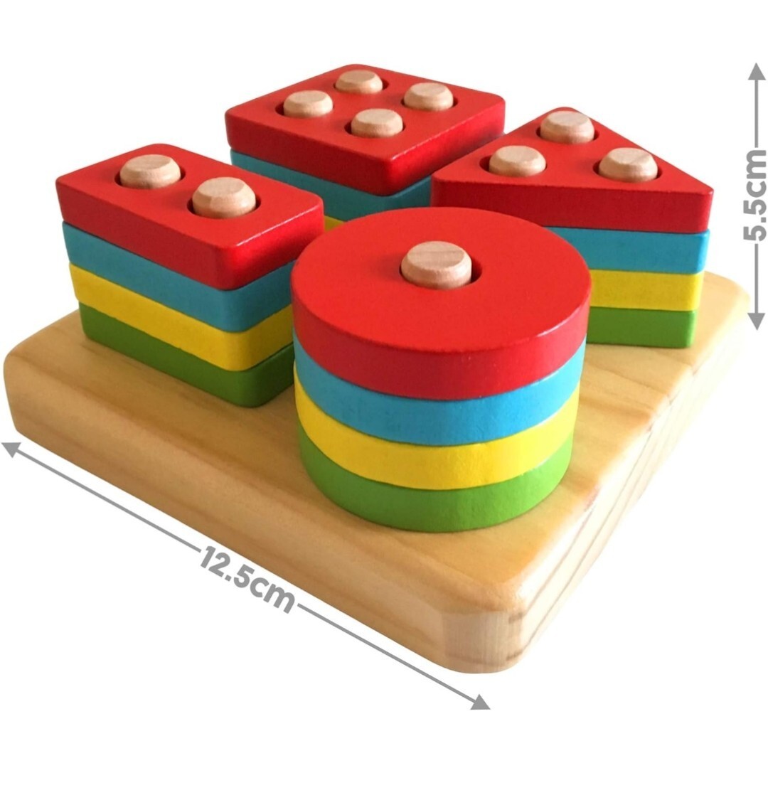 Montessori Toys for 1 2 3 4 Years Old Toddlers Wooden Sorting & Stacking Toys