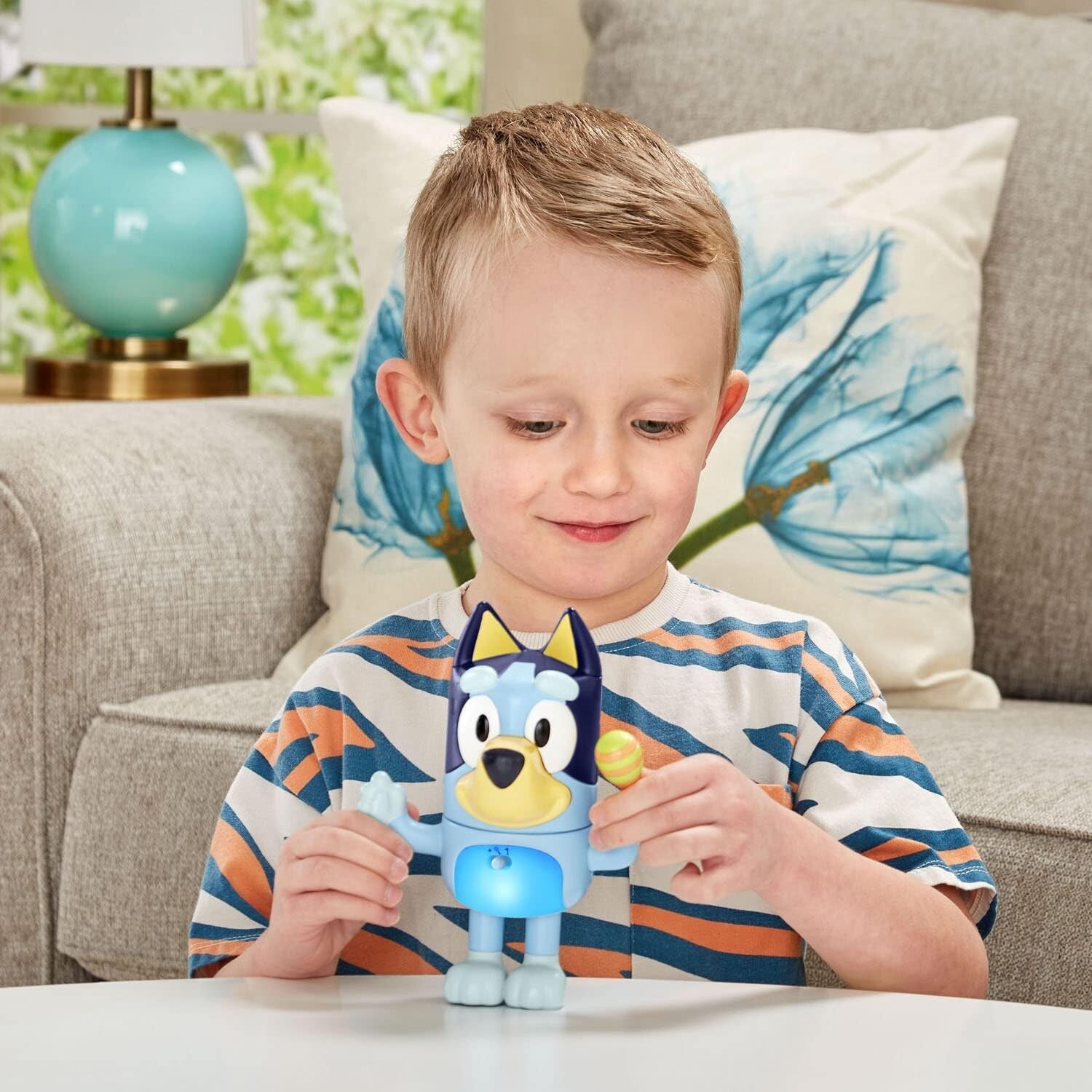 Bluey toys figure toys for girls boys kids age 3 4 5 6 year olds light sound