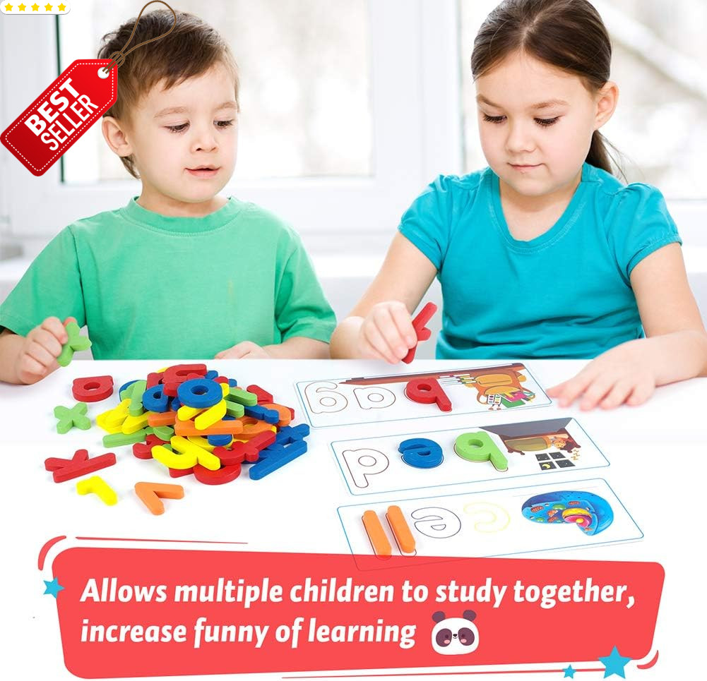 CVC Word Builder Alphabet Cards Learning Toy Kids Ages 3-6 Gift Idea – US