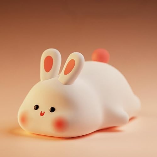 Night Light, LED Squishy Novelty Animal Night Lamp, Food Grade Silicone Rabbit