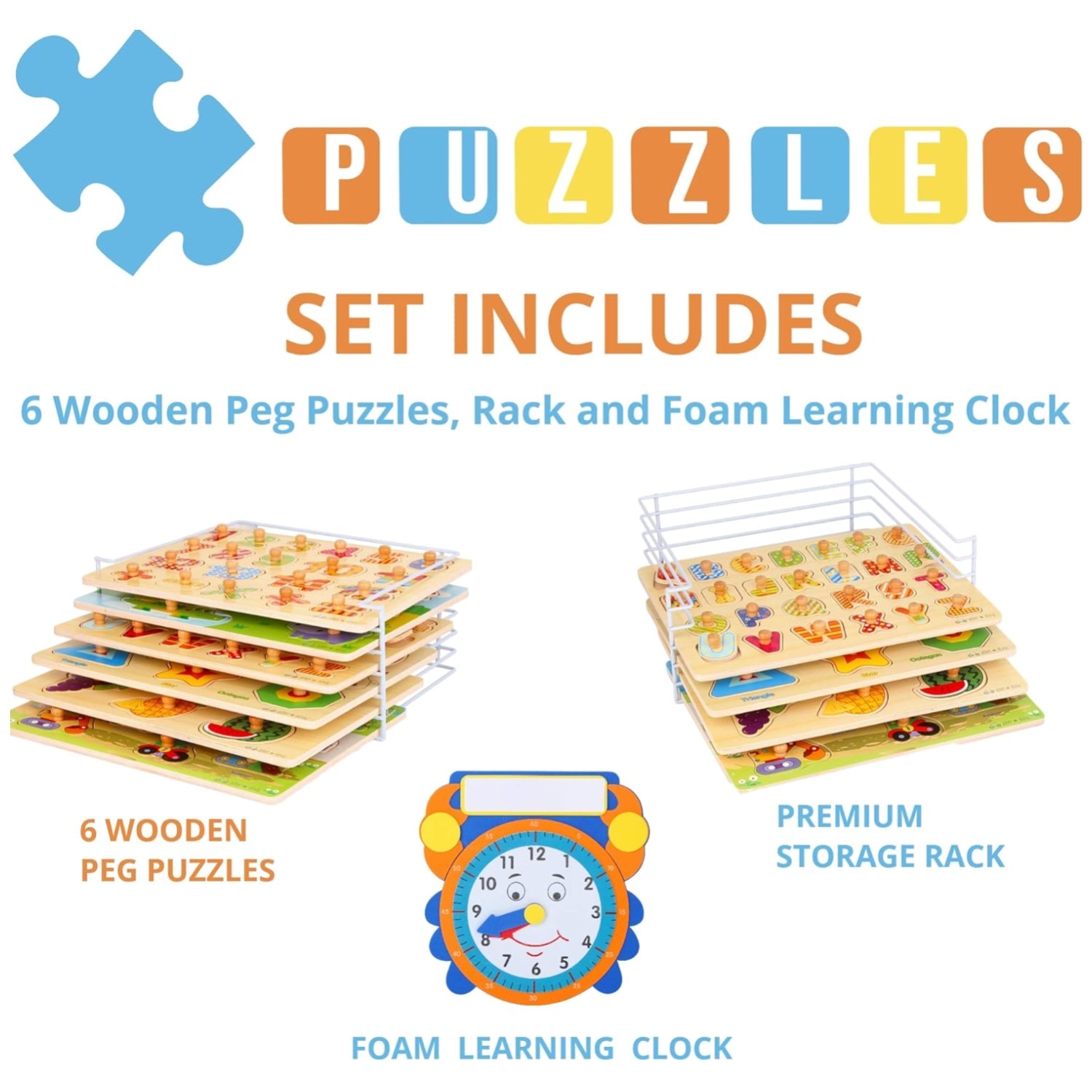 Toddler Puzzle Bundle with Cognitive Learning Benefits