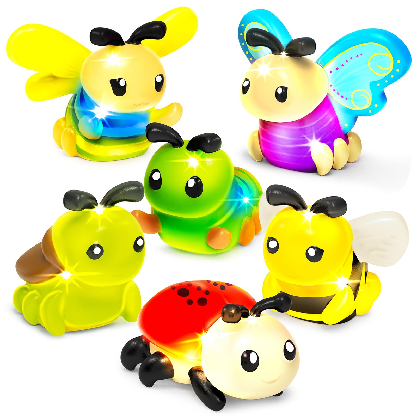 Tub Works® Bugs™ Light Up Bath Toys, 6 Pack | Water-Activated Multicolored