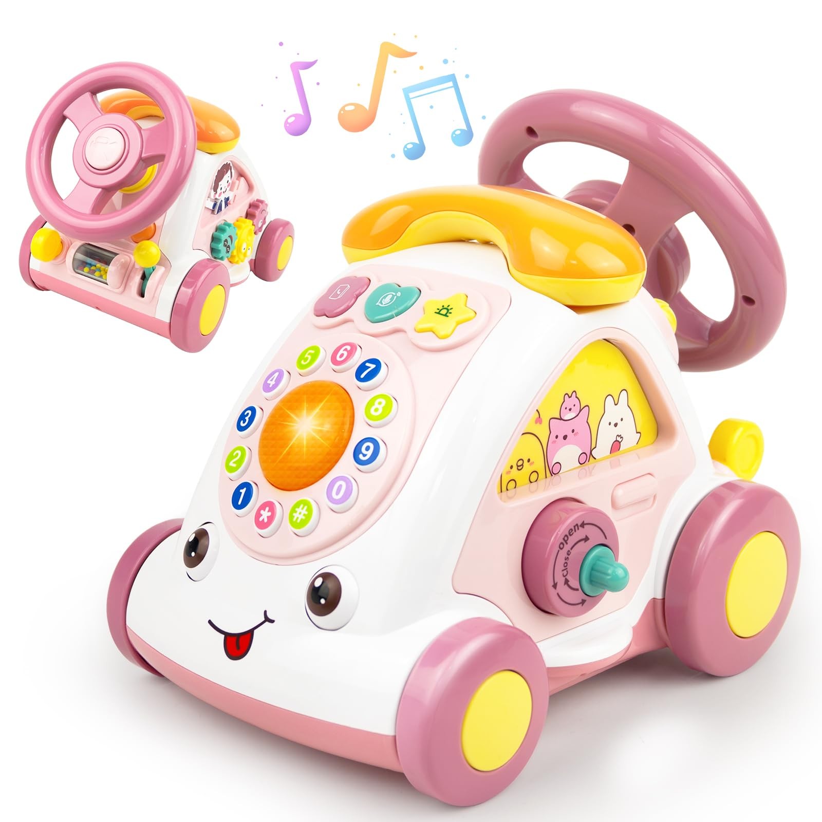 Love Mini Crawling Car – Interactive Push Along Vehicle with Music & Lights, …