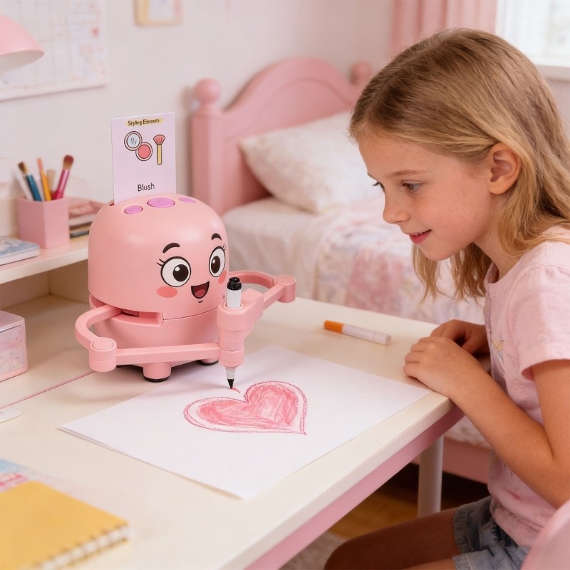 Child Safe ABS Drawing Robot Promotes Creativity Through Guided Lessons