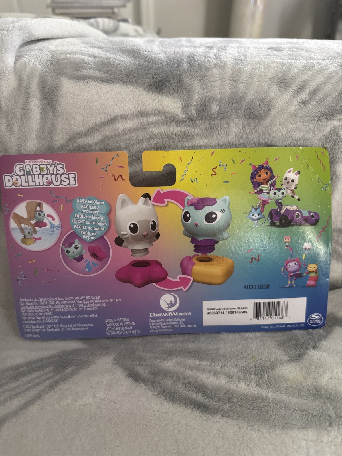 Gabby’s Dollhouse Bath Squirters Mercat Pandy Paws Fun Bath Time Toys New