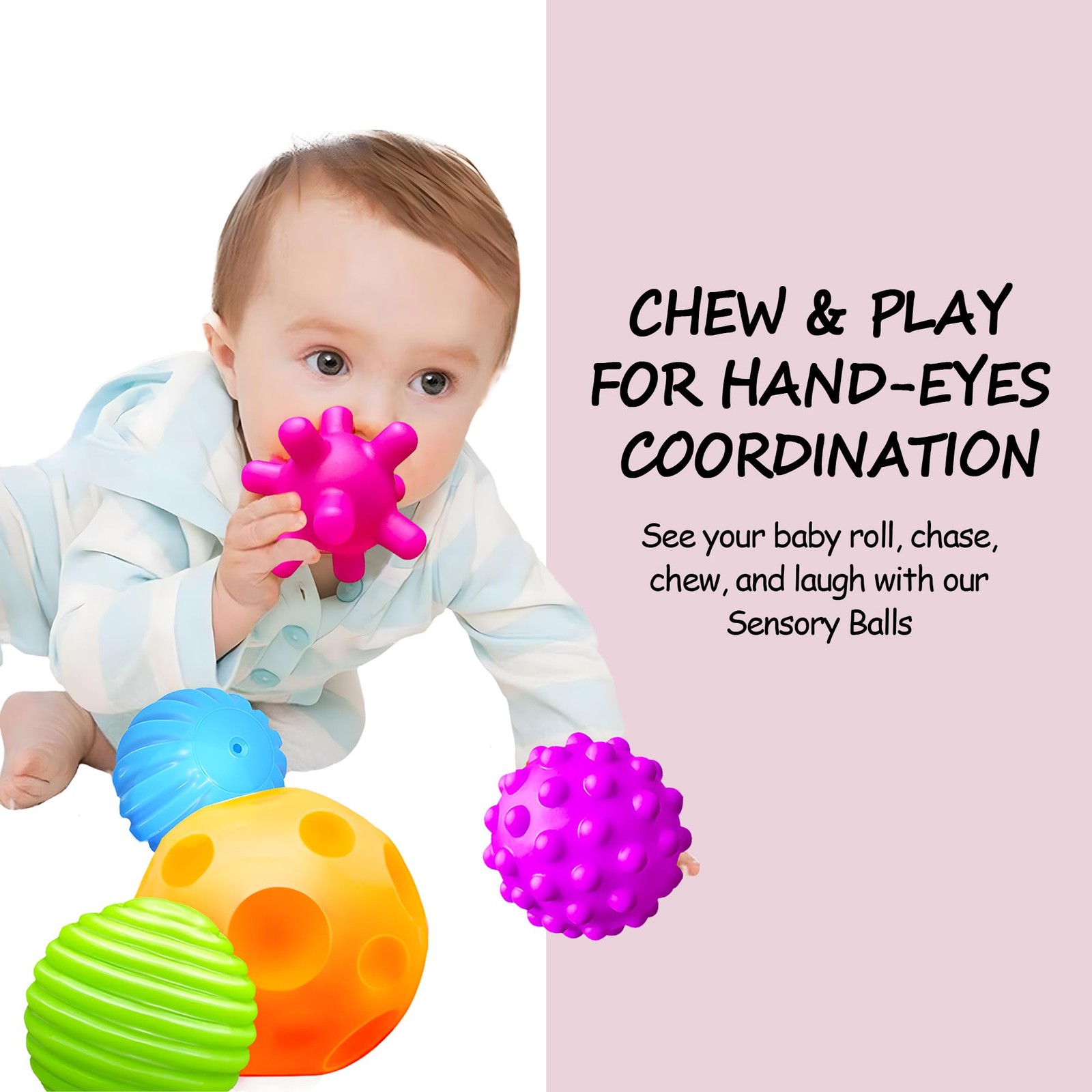 Multicolor Sensory Balls Baby Toys Tactile Development Teething and Fun