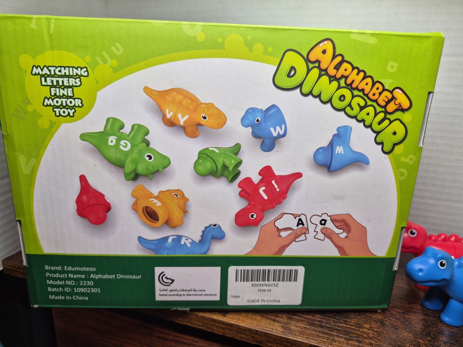 26PCS Dinosaur Alphabet Learning Toys for 18M+, Montessori Educational Complete