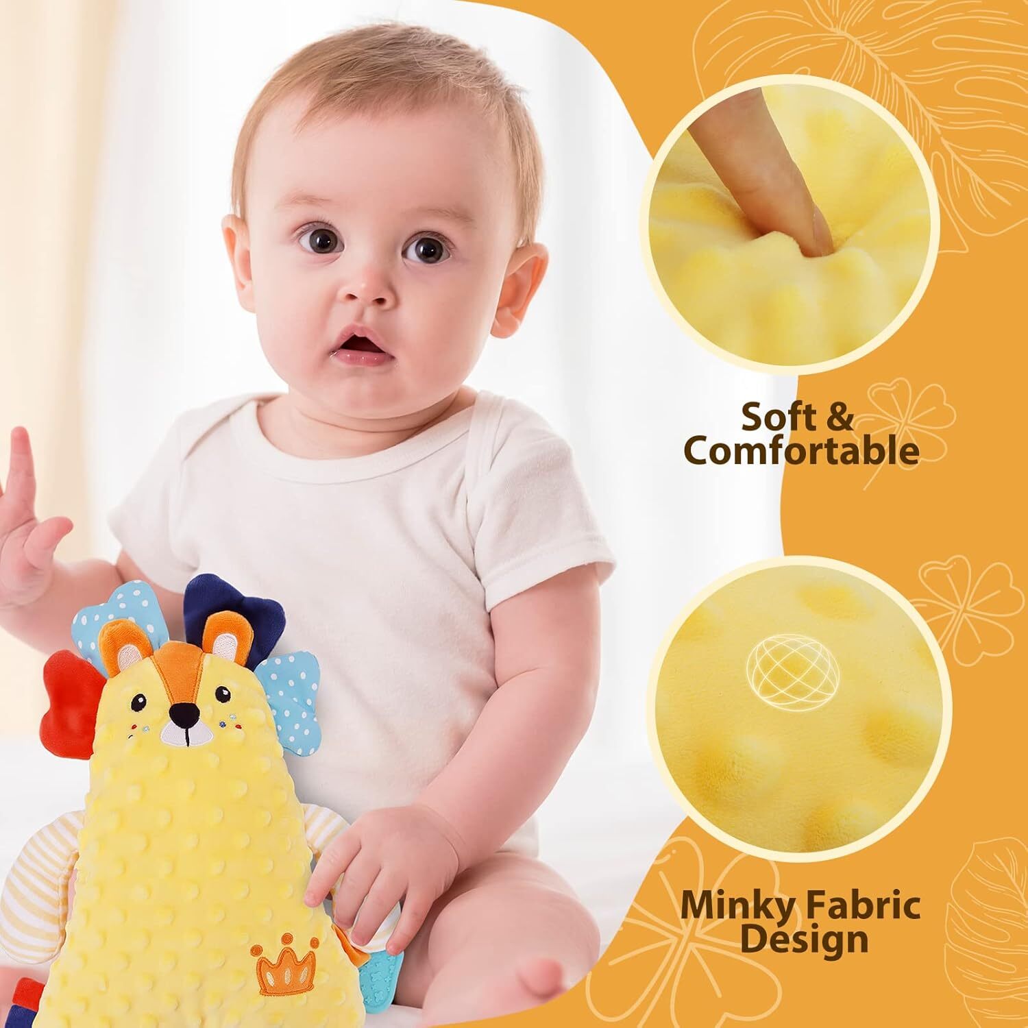 Teething Plush Baby Toys Stuffed Animal Security Newborn gift 0-12 months