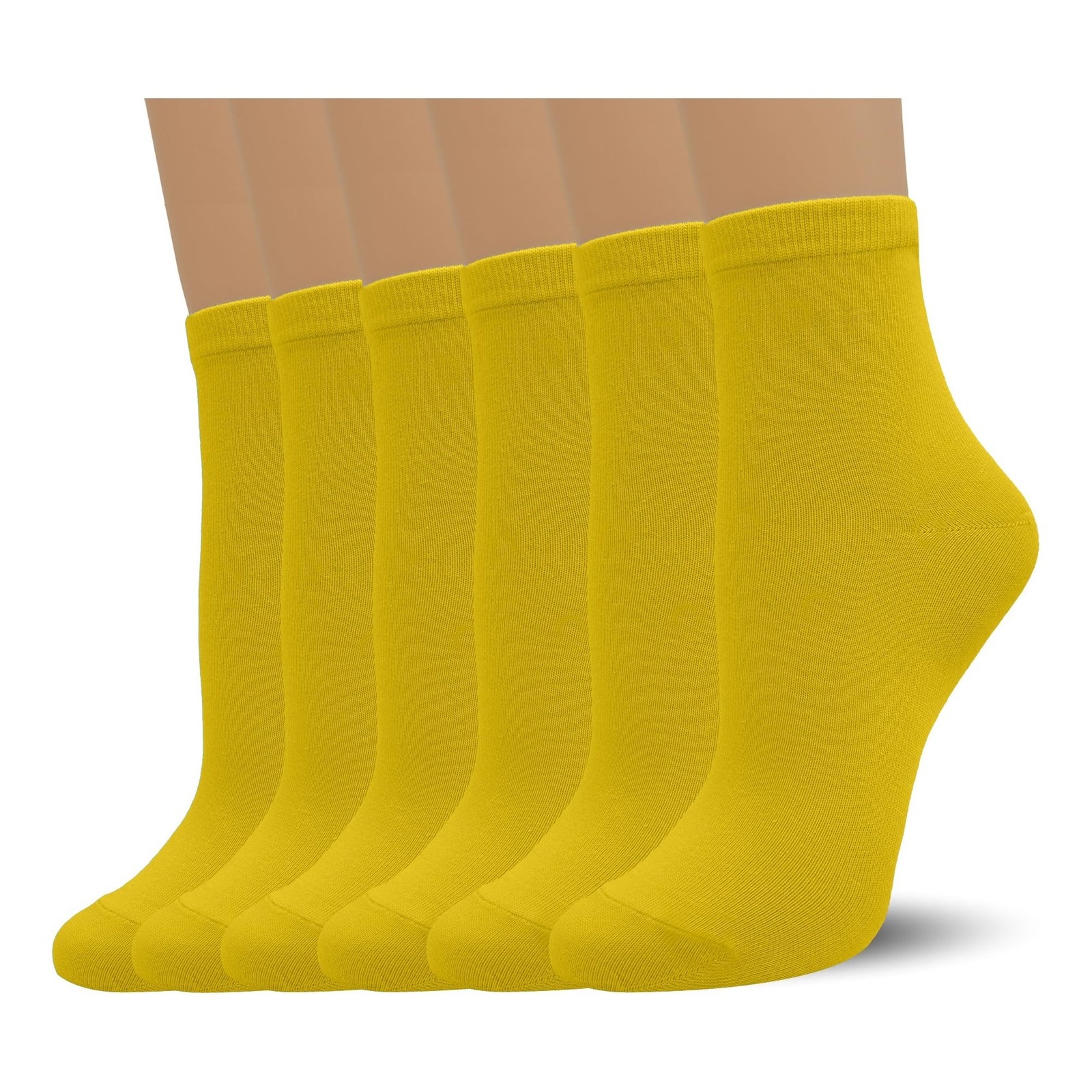 Unisex Colorful Ankle Crew Sock Quarter Cotton Skateboard Sock Medium Yellow
