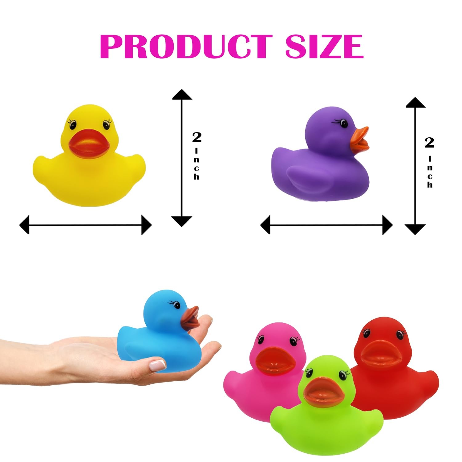 The Dreidel Company 25-Count Classic Rubber Duck Toy 25-Pack, Multicolored