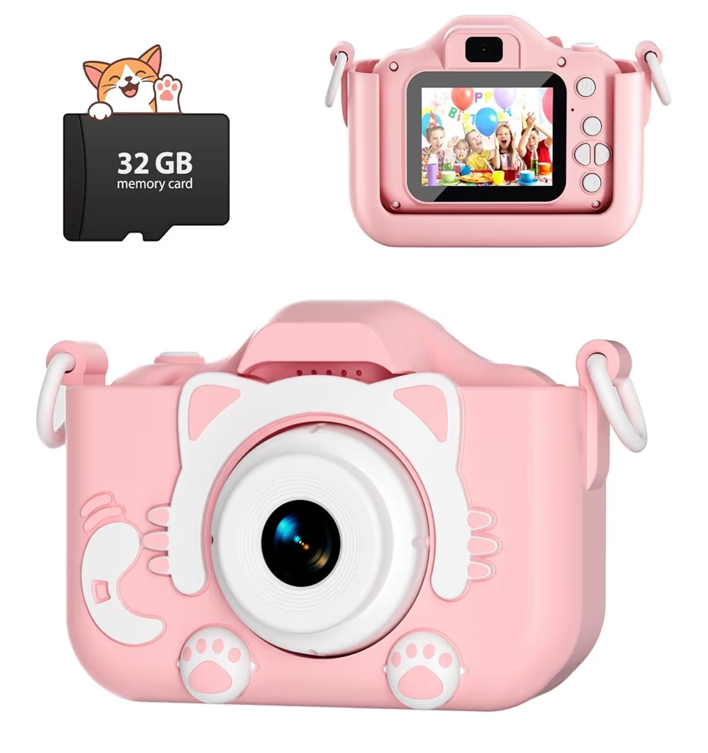 Camera Toys for 3-8 Year Old Girls (Pink)