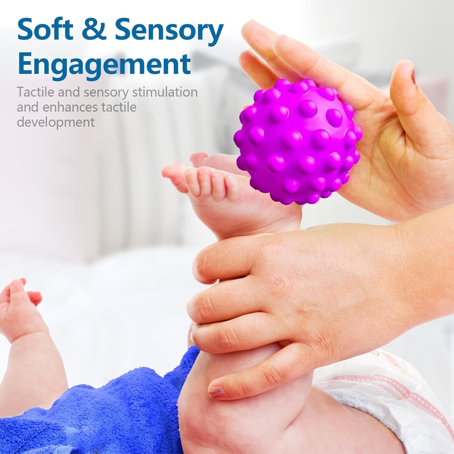 Colorful Baby Balls 3-12 – Soft Textured Sensory Toys