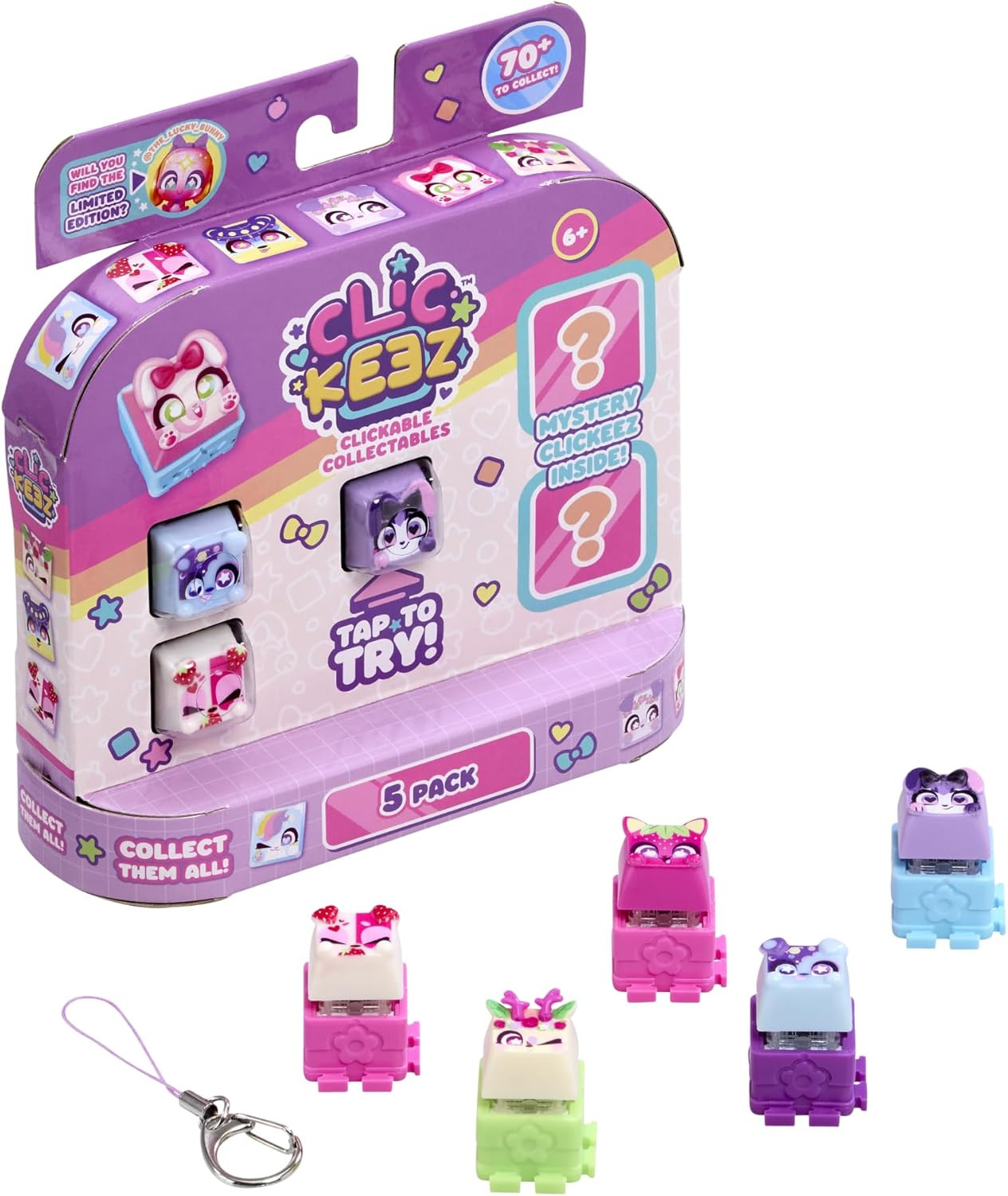 Multipack | Includes 5 Clickable Keyboard Collectibles! | 70 Characters to Find,
