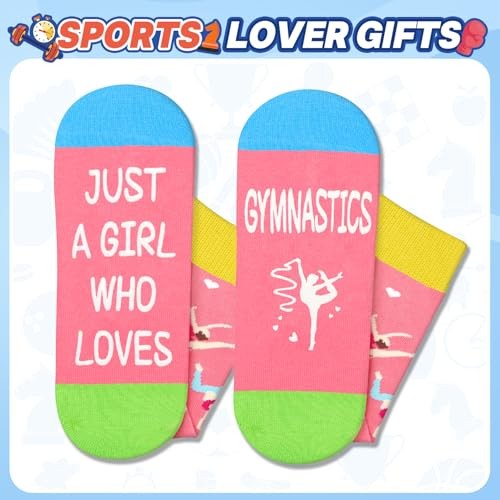 Novelty Socks for Teen Kids – Gifts for Gymnasts Pink 13-18 Years & Adults